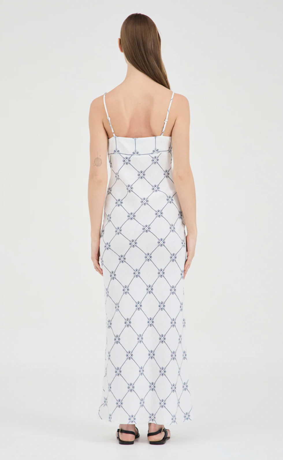 Seashell Linen Singlet Dress - Print