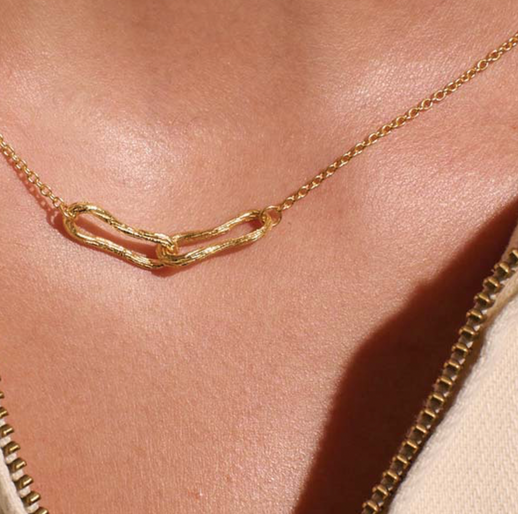 Eterna Interlink Necklace - 18KT Yellow Gold Plate