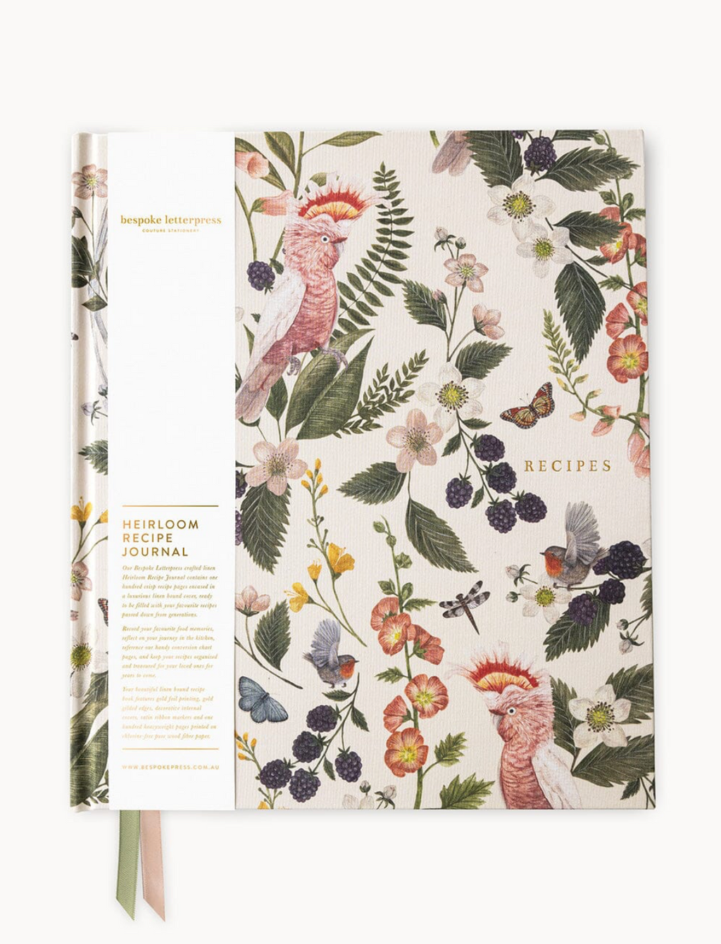 Heirloom Recipe Book Journal - Cockatoo