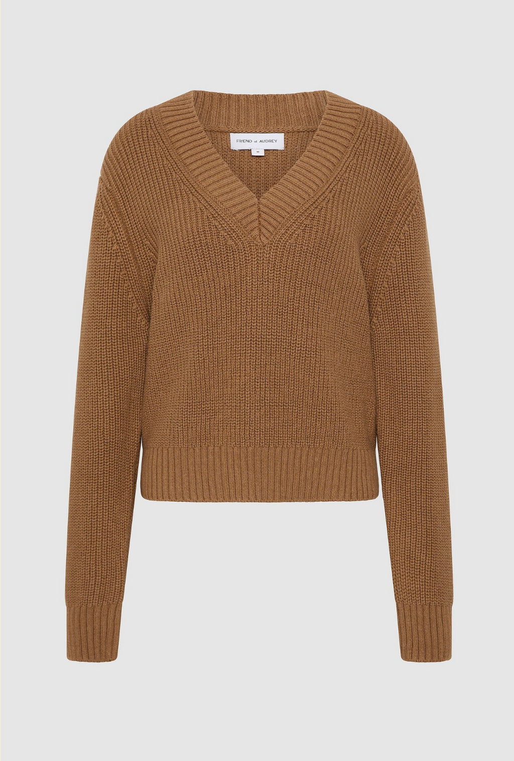 The Cotton-Cashmere V Neck Knit - Camel