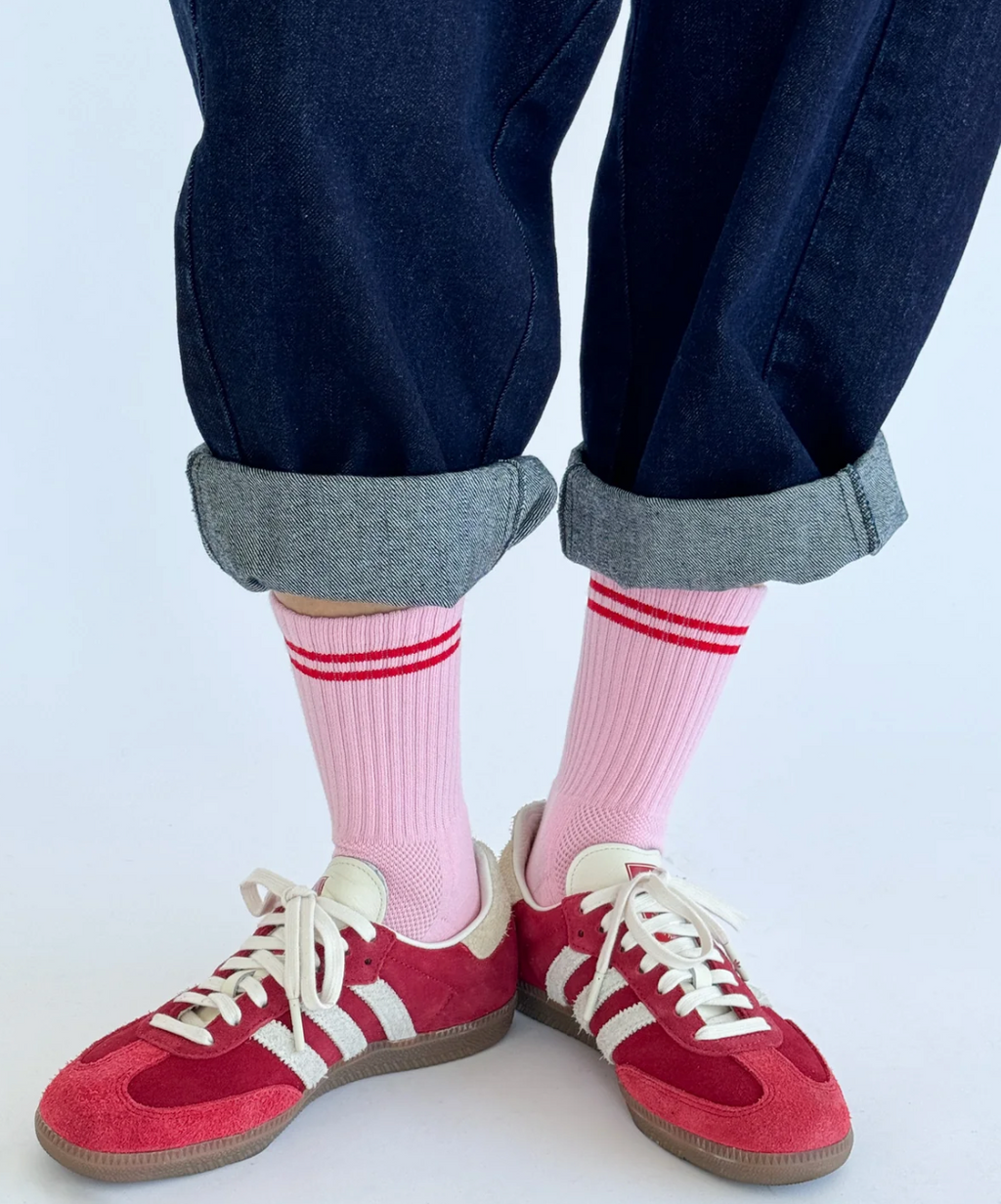 Boyfriend Socks - Amour Pink