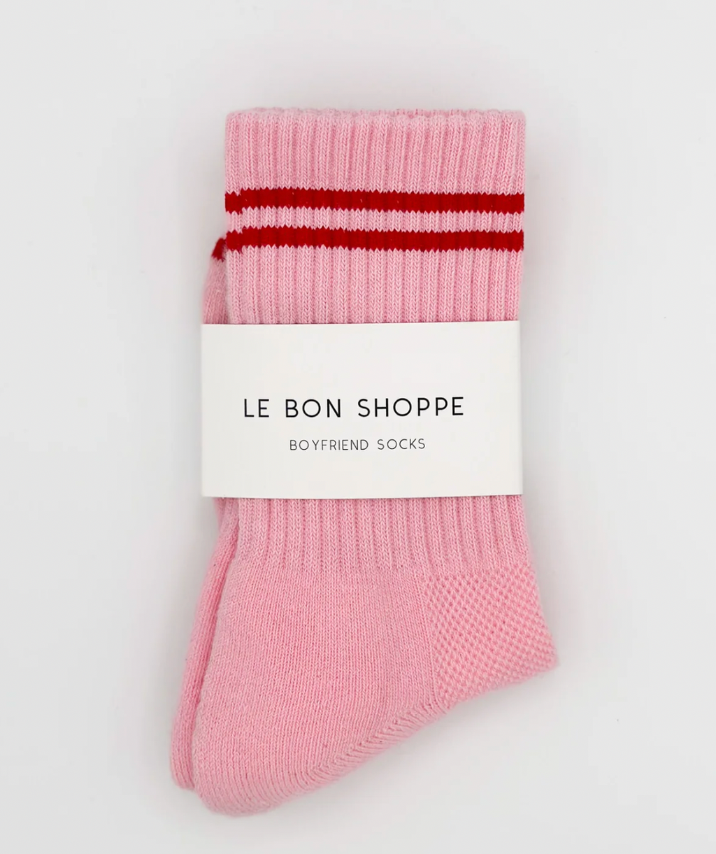 Boyfriend Socks - Amour Pink