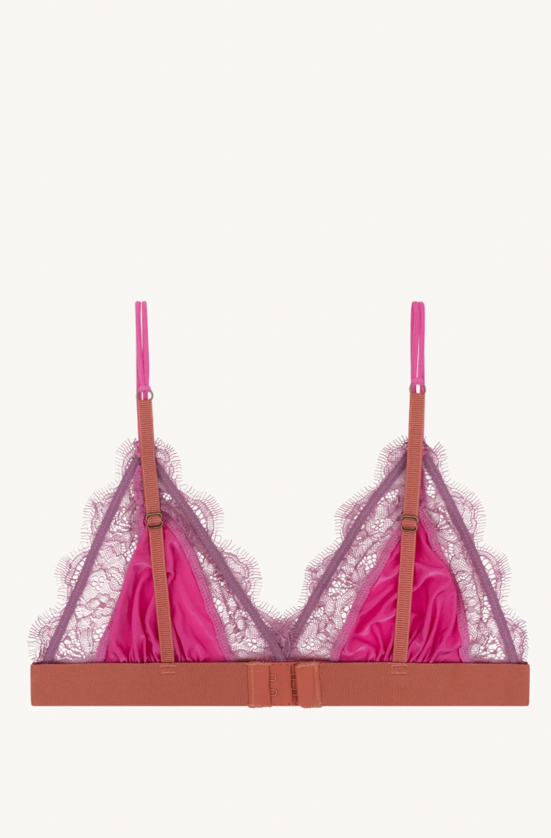 Love Lace Lace Bralette - Pink