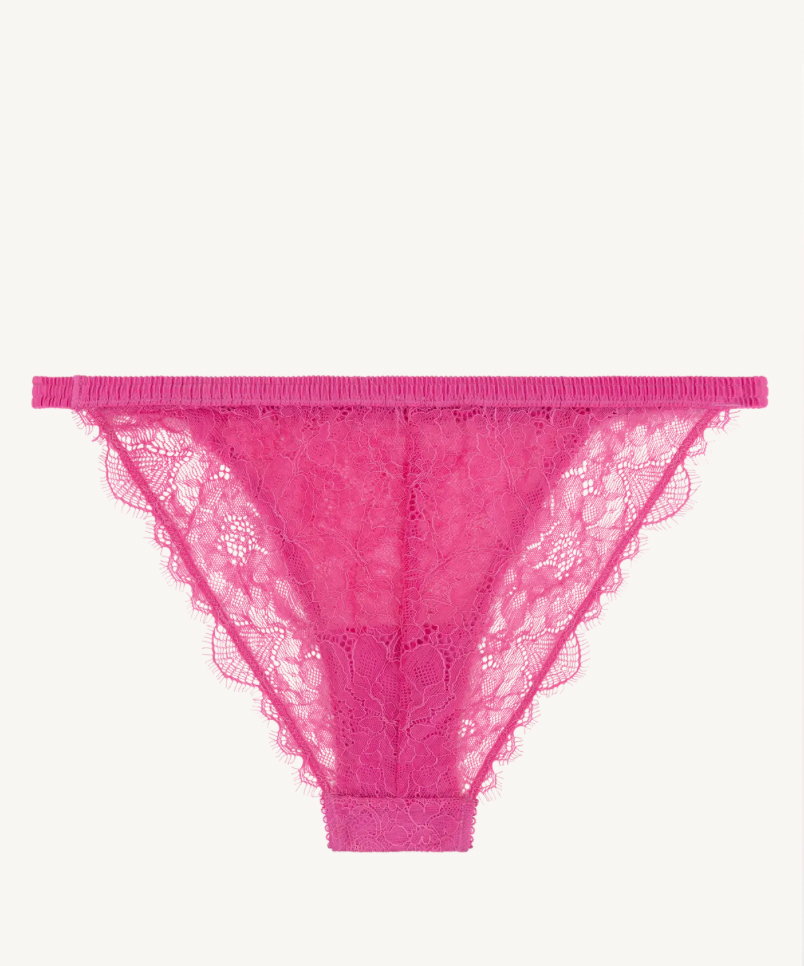 Wild Rose Lace Briefs - Pink