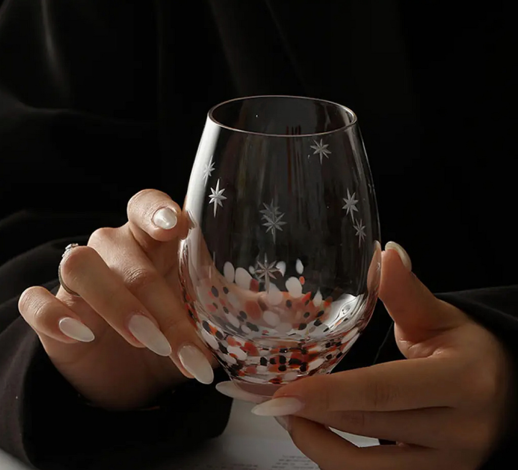 "Étoiles" Star Stemless Wine Glass