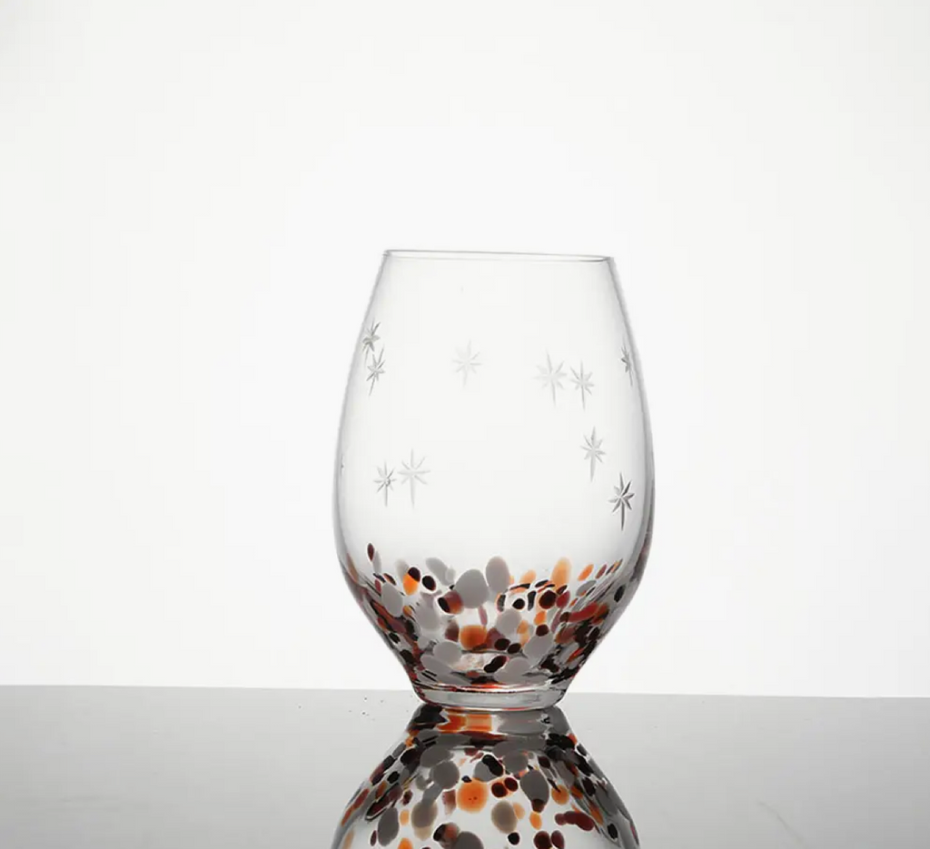 "Étoiles" Star Stemless Wine Glass