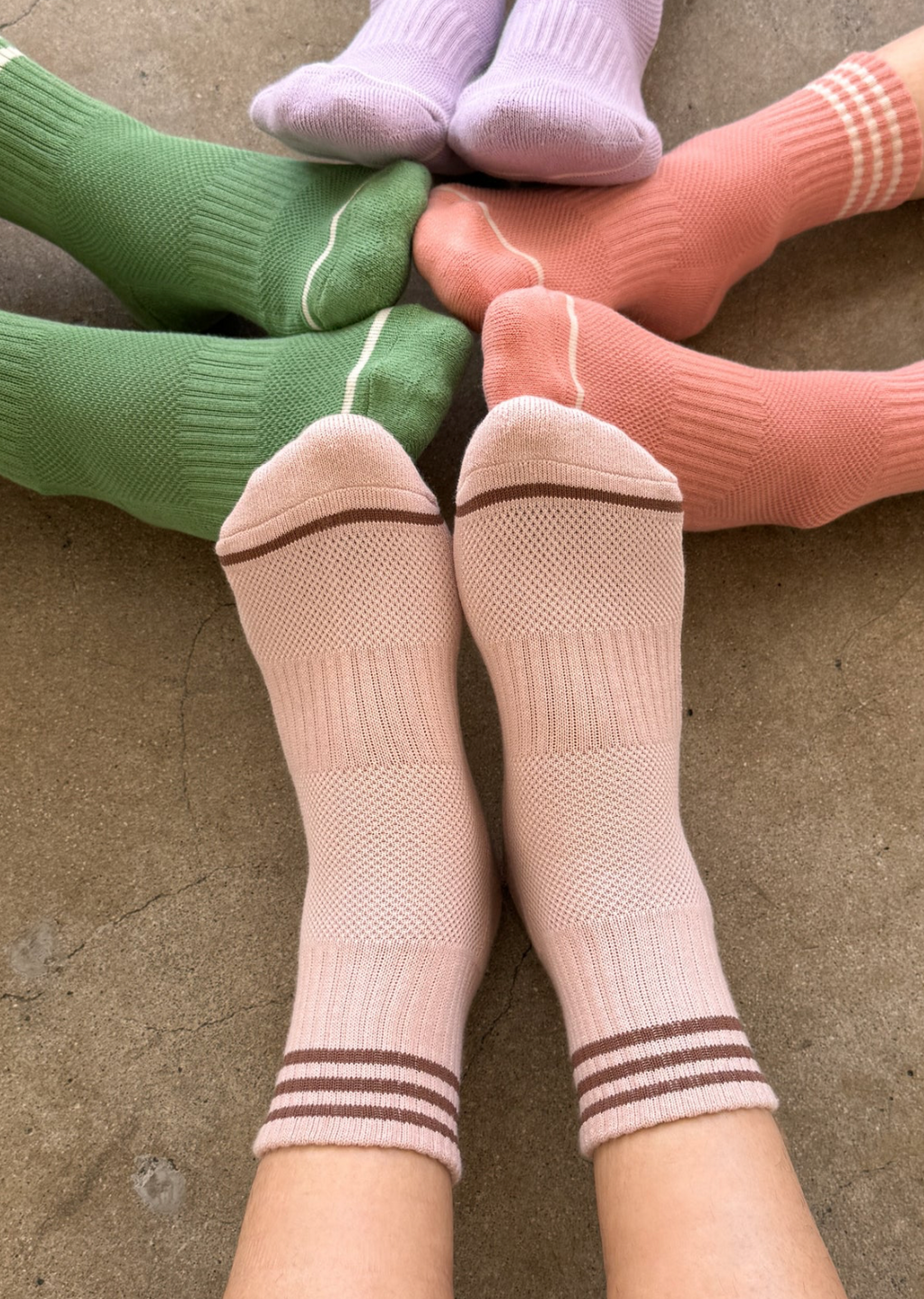 Girlfriend Socks - Bellini Stripe