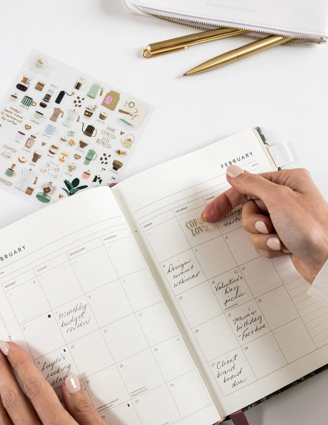 2026 Petite Linen Bound Planner - Summer Perennials