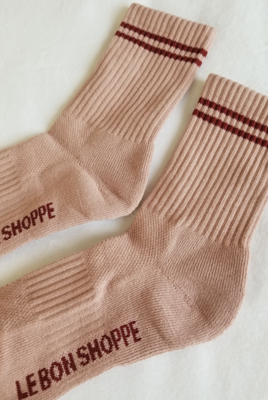Boyfriend Socks - Vintage Pink