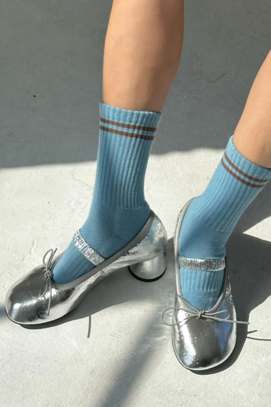 Boyfriend Socks - Powder Blue