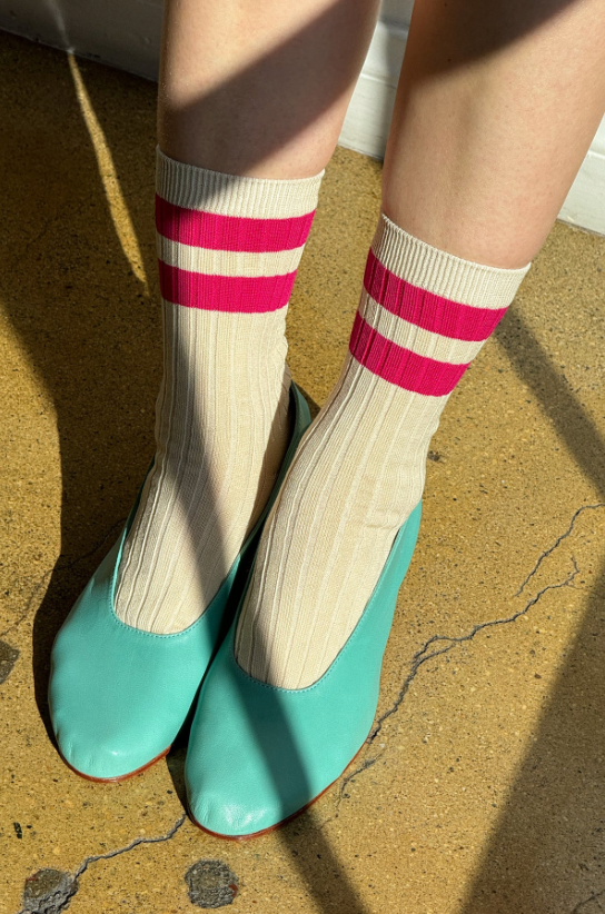 Her Varisty Sock - Magneta