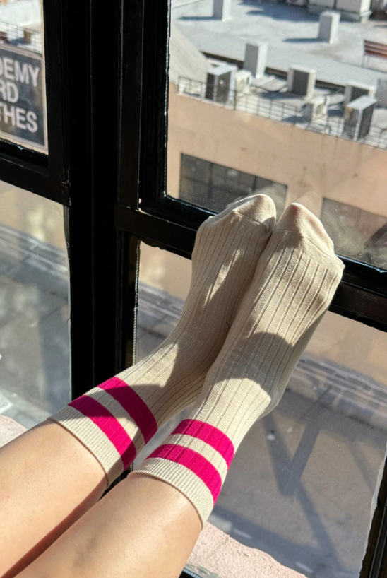 Her Varisty Sock - Magneta