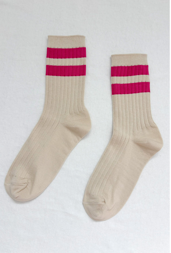 Her Varisty Sock - Magneta