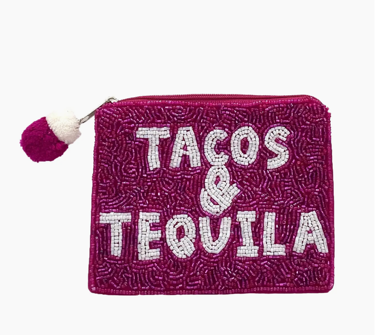 Tacos & Tequila Beaded Coin Pouch