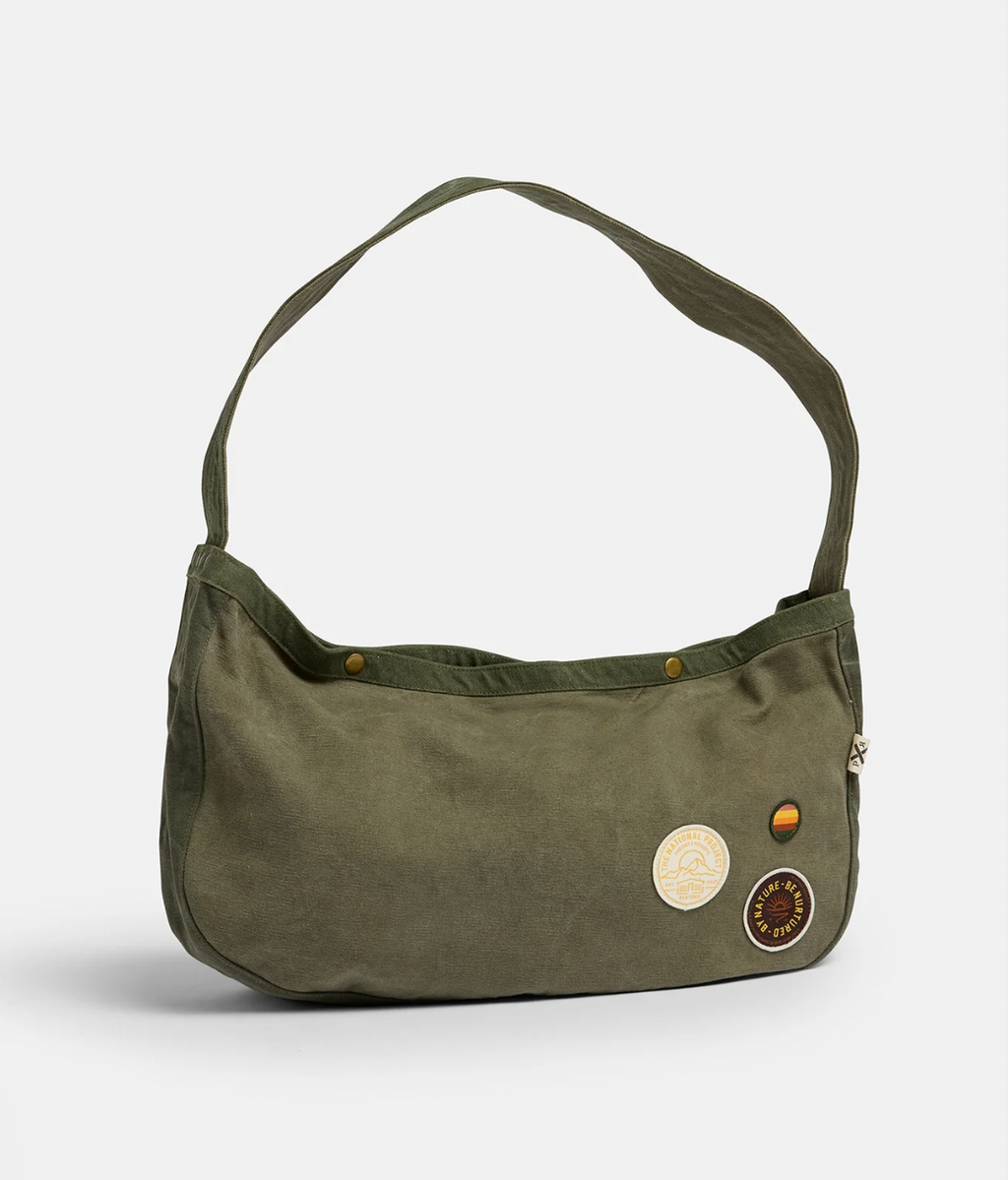 Messenger Bag - Upcycled Khaki