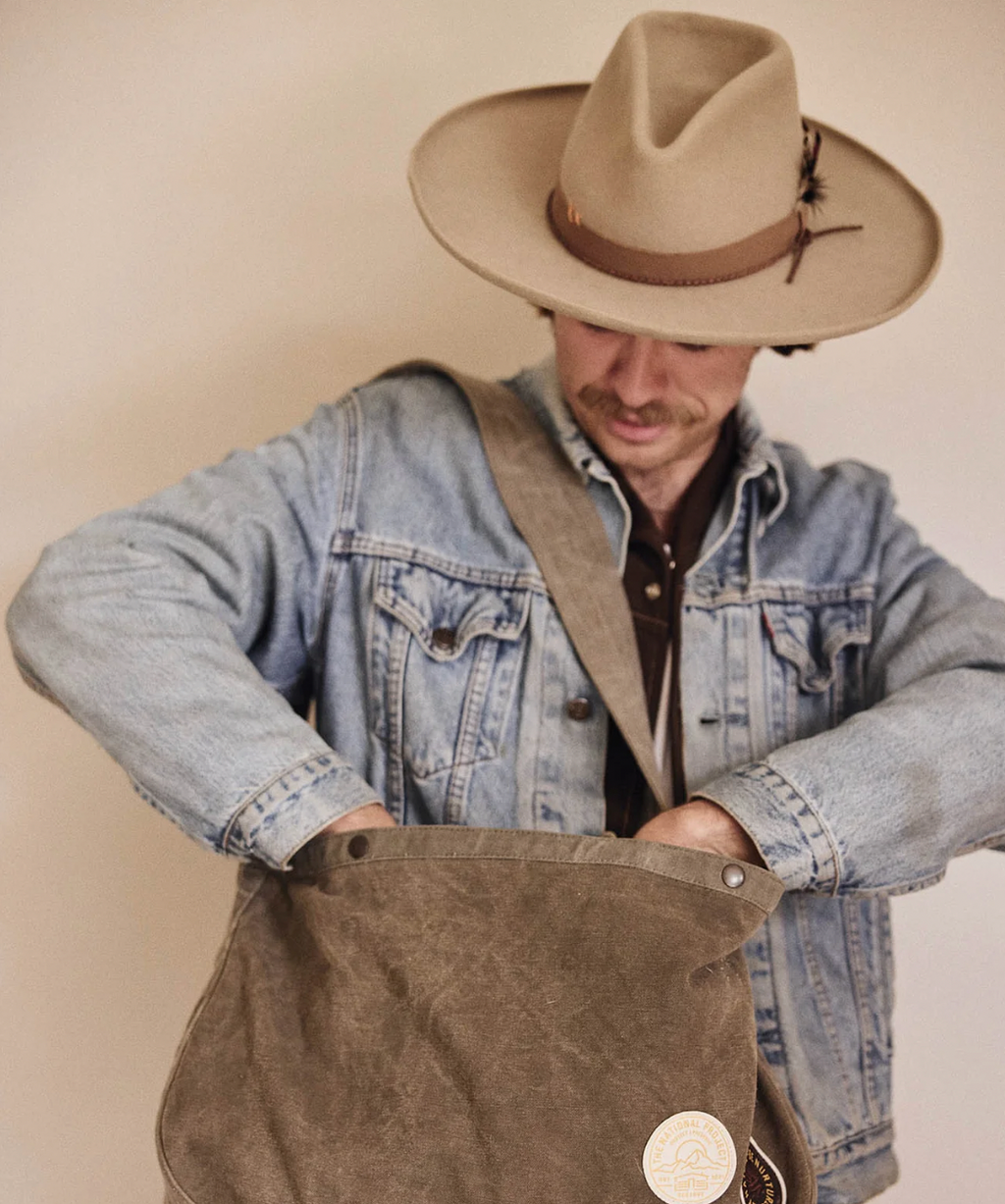 Messenger Bag - Upcycled Khaki