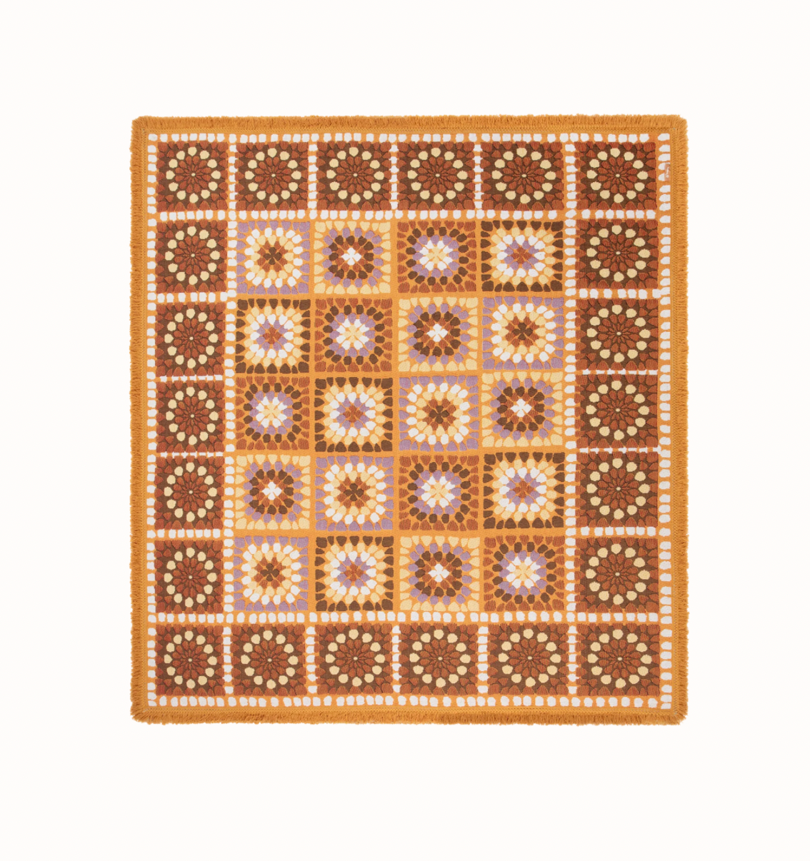 Granny Square Throw - Chai