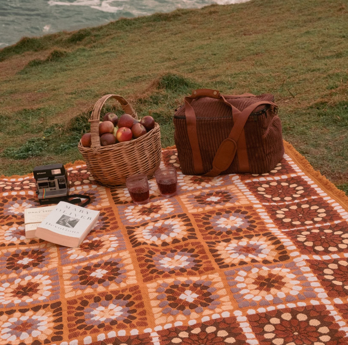 Granny Square Throw - Chai