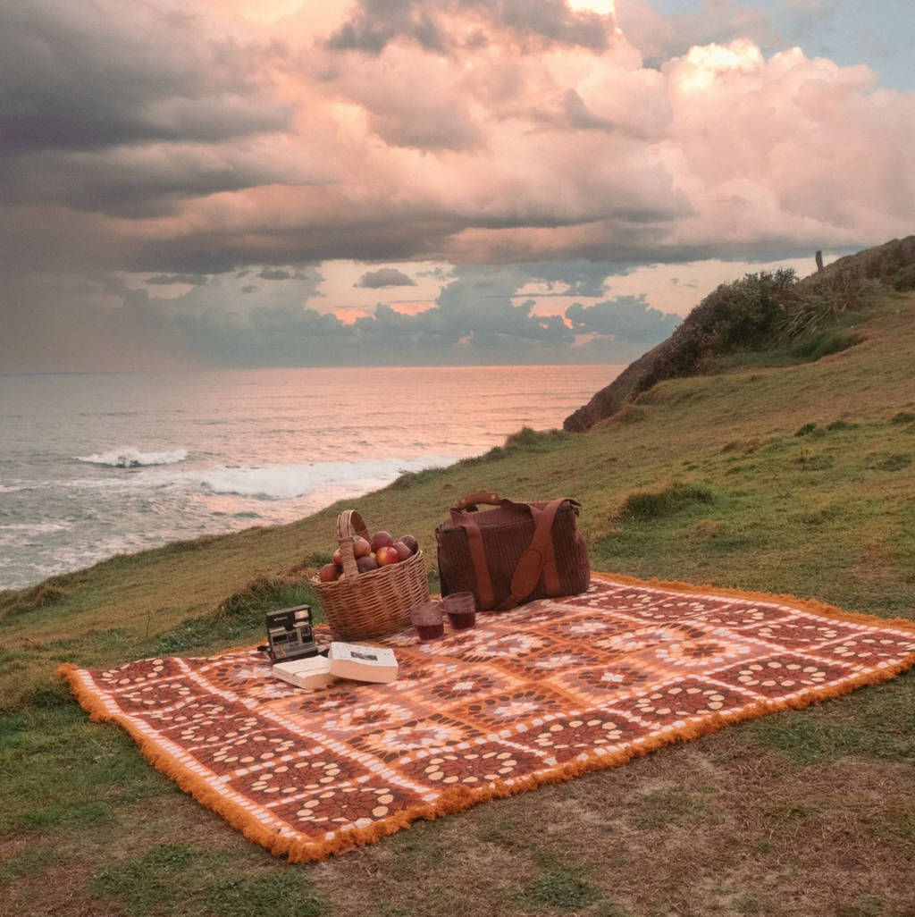 Granny Square Throw - Chai