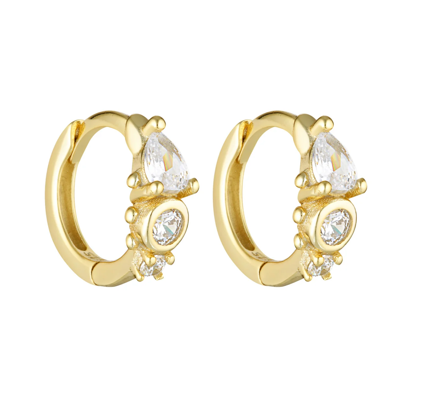 Heirloom Earring - Gold/Clear