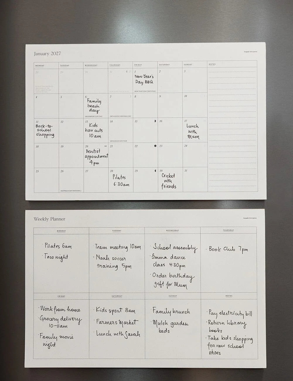 Weekly Fridge Planner