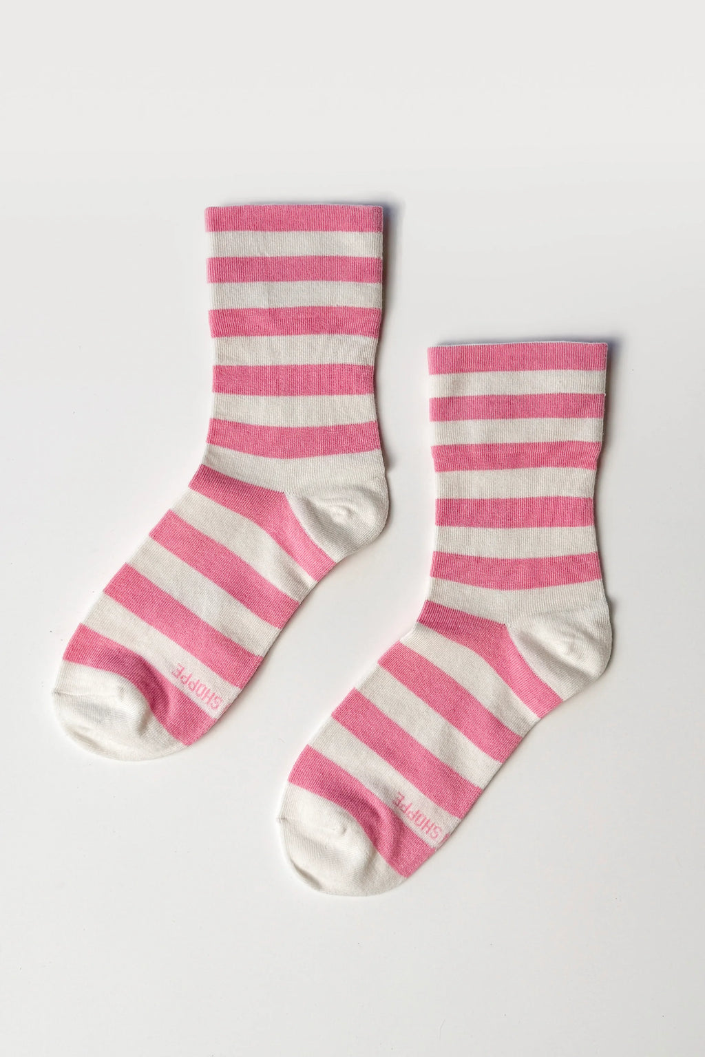 Wide Wally Socks - Rose Stripe