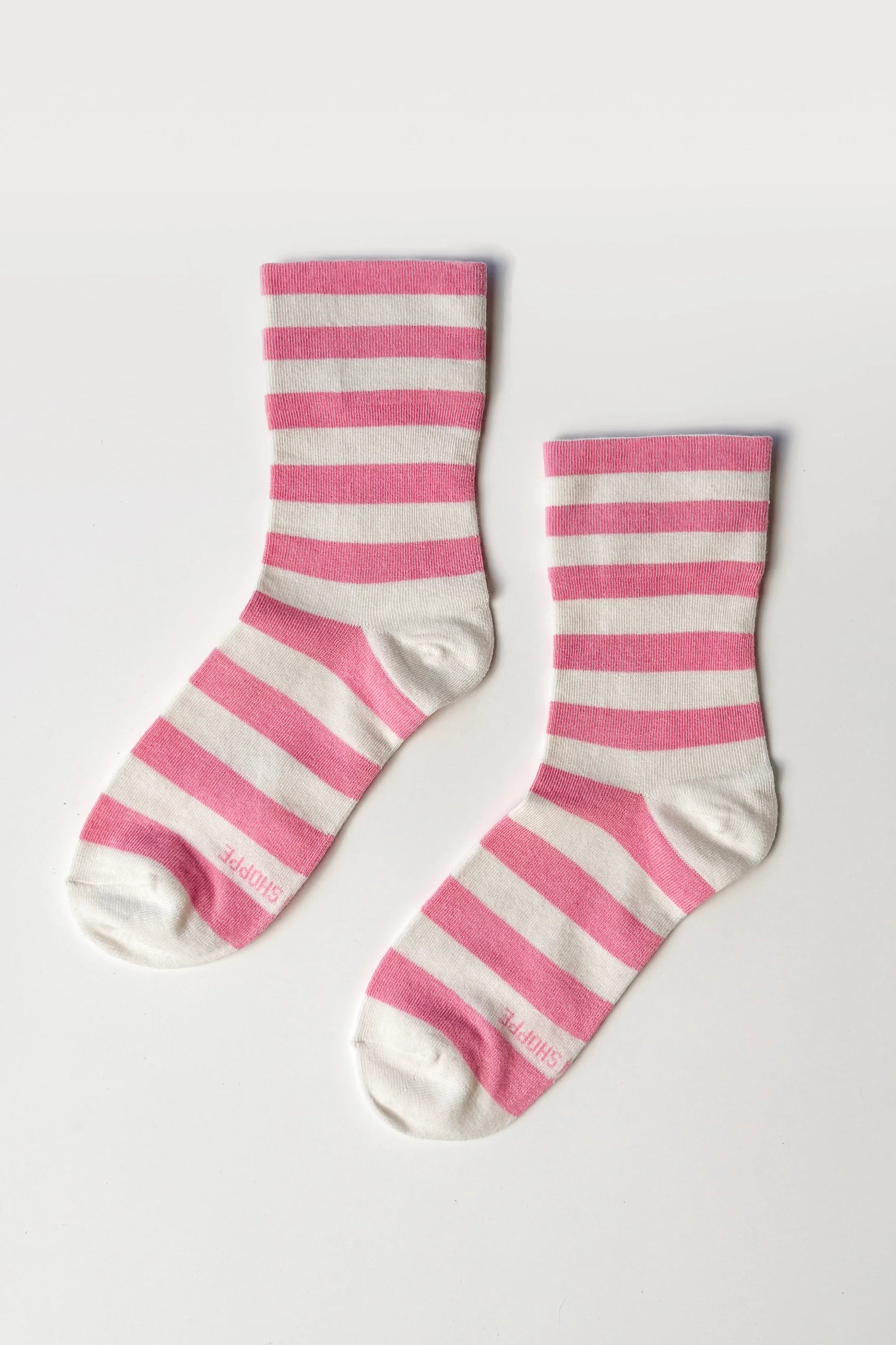 Wide Wally Socks - Rose Stripe