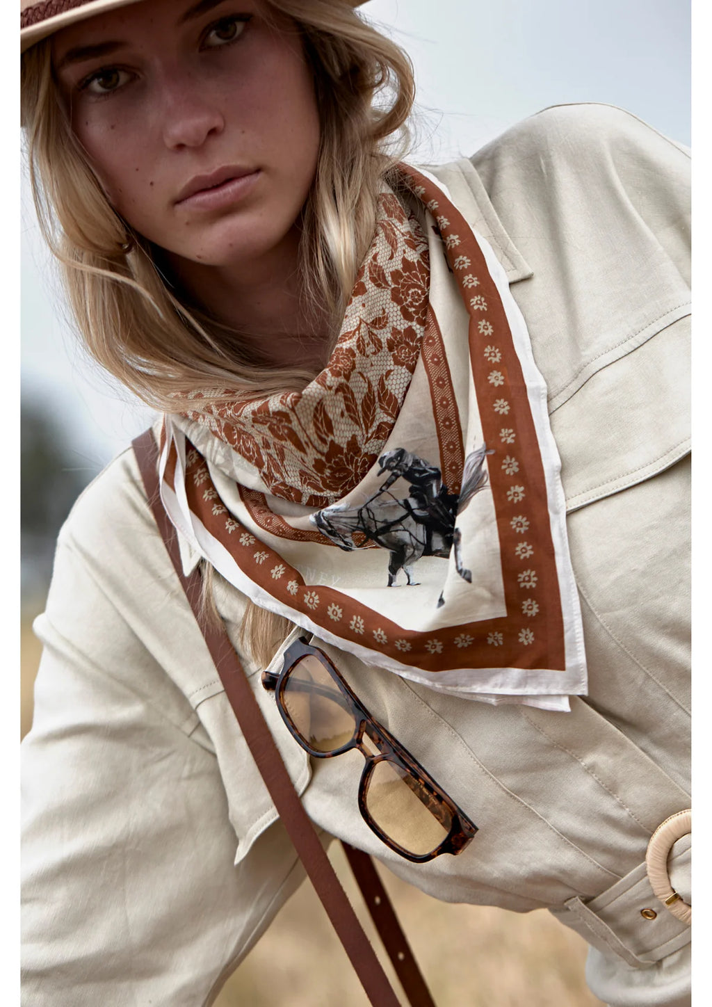 Paisley Palomino Silk Scarf