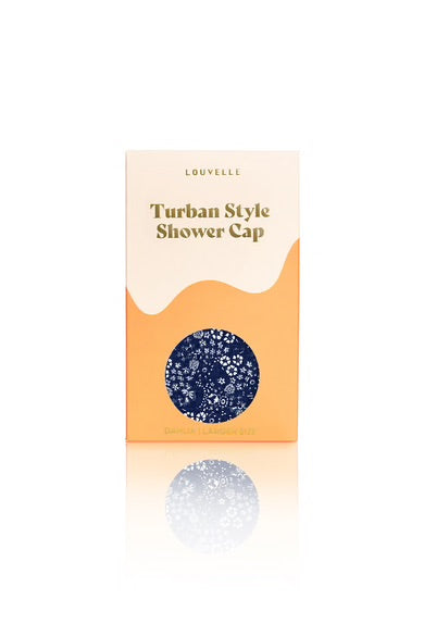 Dahlia Shower Cap - Indigo Distressed