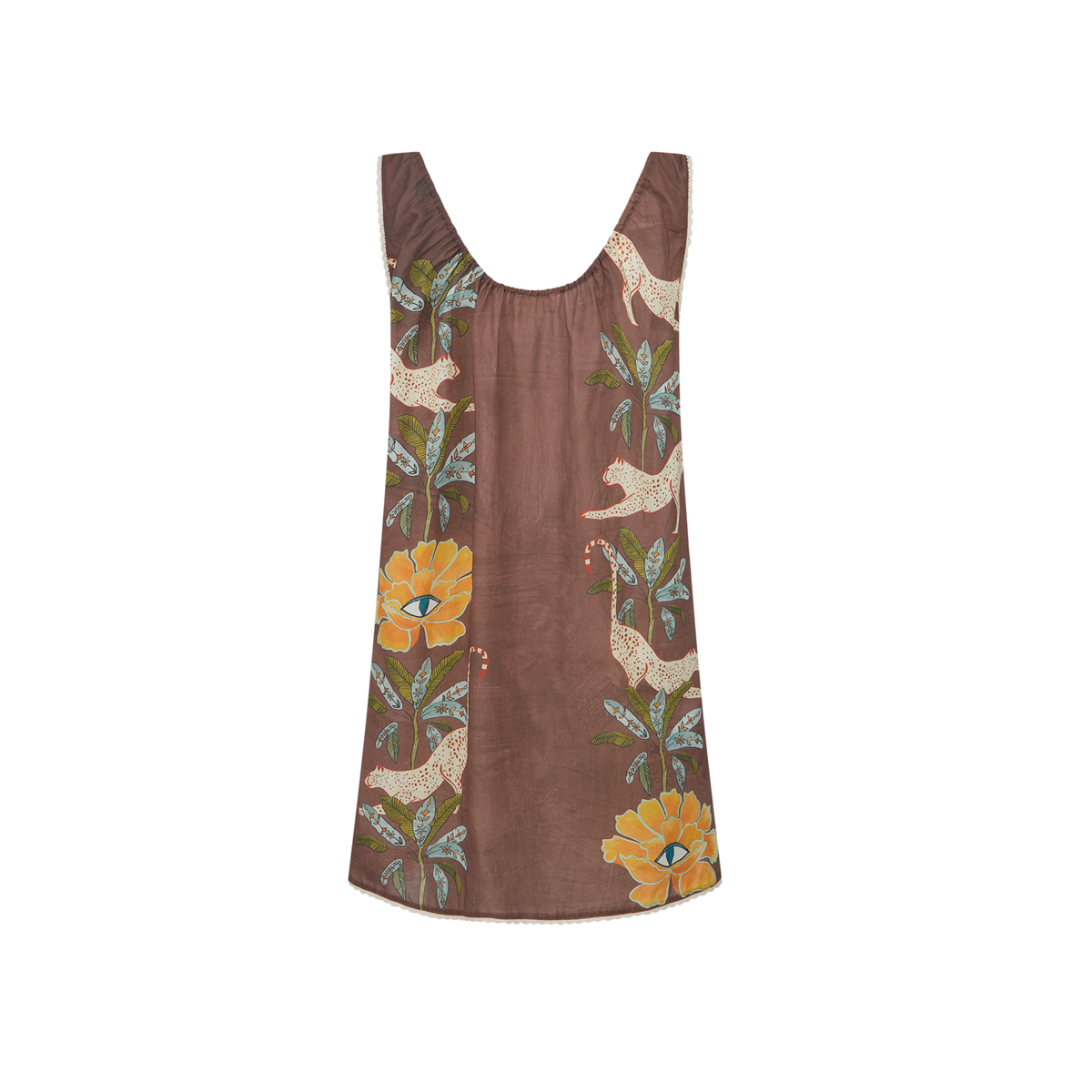 Eye of the Jungle Mini Dress - Dune