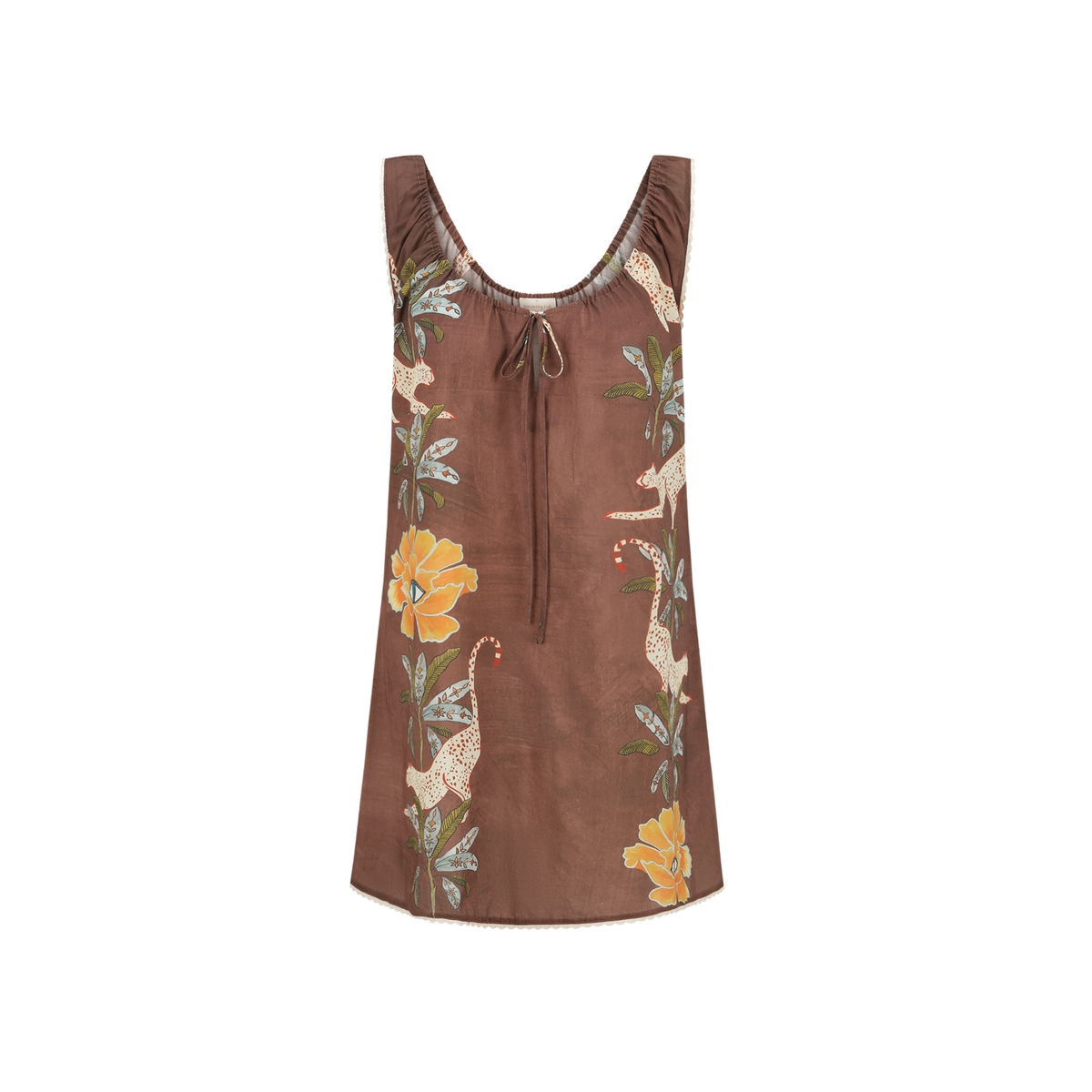 Eye of the Jungle Mini Dress - Dune