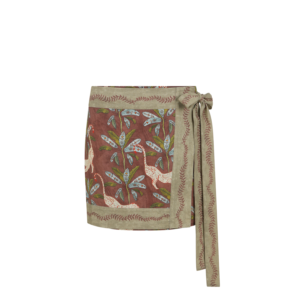 Eye of the Jungle Wrap Skirt - Hazel