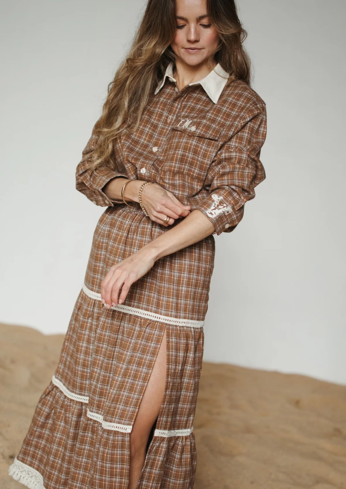 Homestead Check Tiered Skirt
