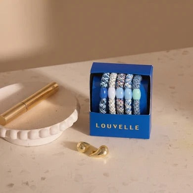 Woven Hair Ties - Blue