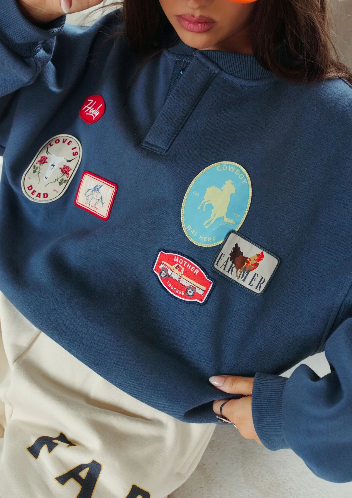 Love Is Dead Button Pullover