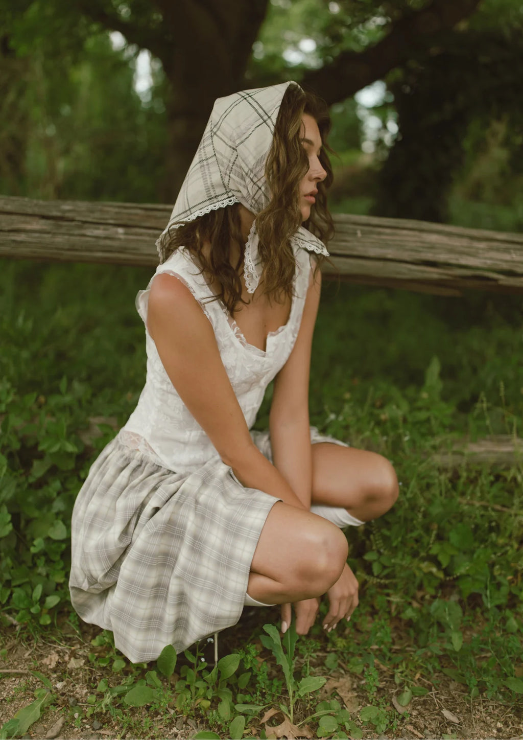 'PASTURE PLAID' BANDANA SCARF