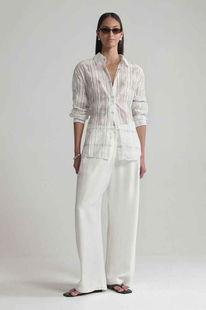 Onyx Shirt - White Check