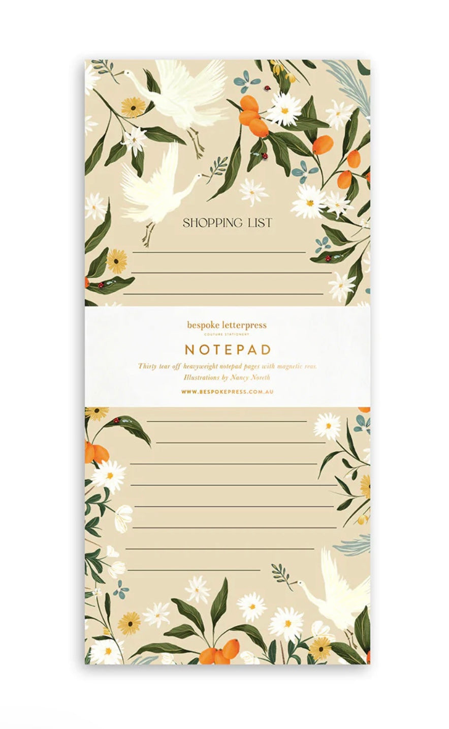 Cranes Shopping List DL Notepad