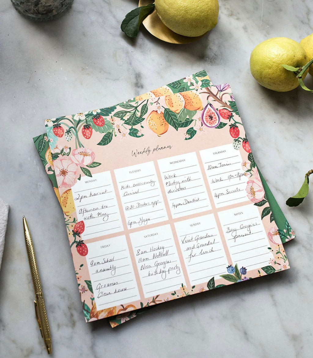 Weekly Planner Notepad - Fruit