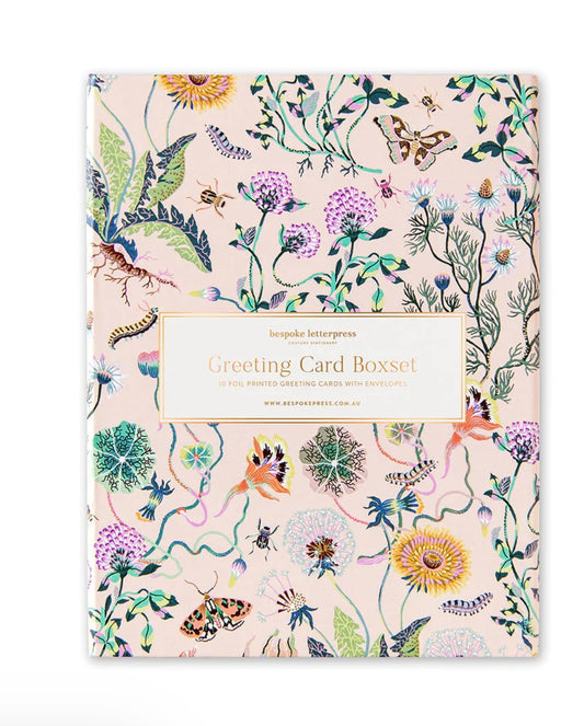 10pk Greeting Card Boxset - Wondergarden Cream