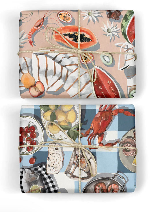 Summer Picnic / Crab & Squid 6pk Gift Wrap