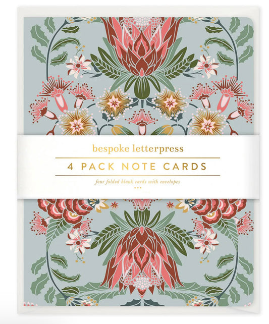 Kaleidoflora Blue 4pk Card Set