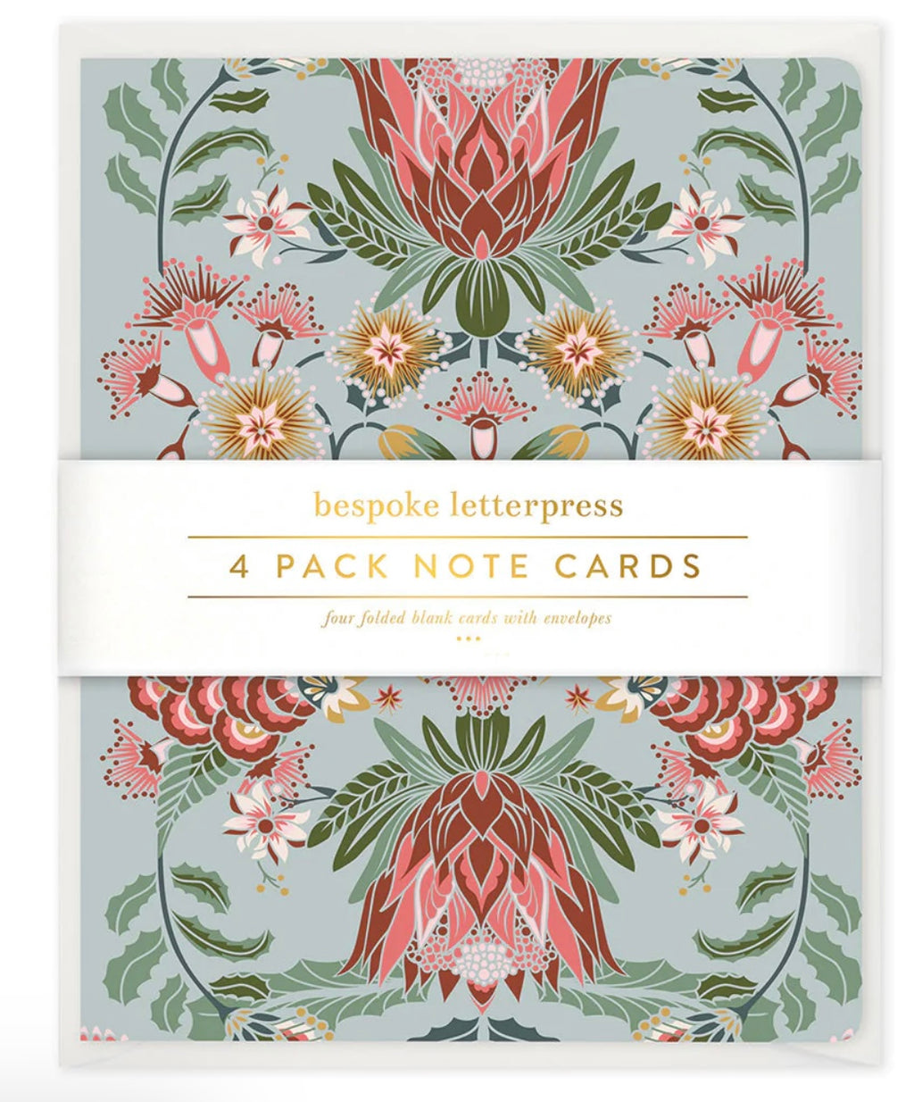 Kaleidoflora Blue 4pk Card Set