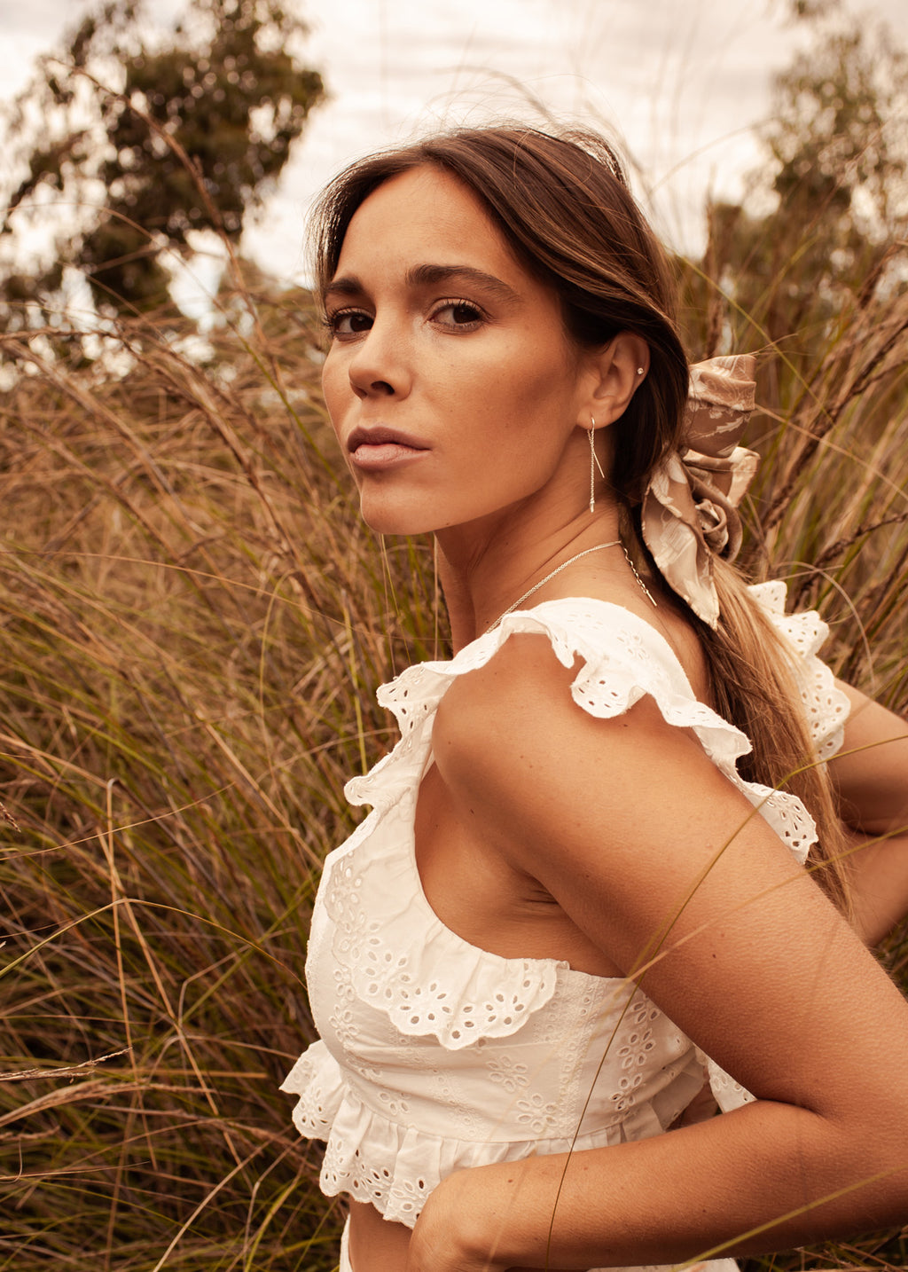 3mm Studs - White Topaz in Sterling Silver